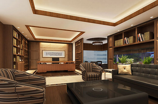 盡顯奢華高貴的復(fù)式辦公室裝修設(shè)計　　